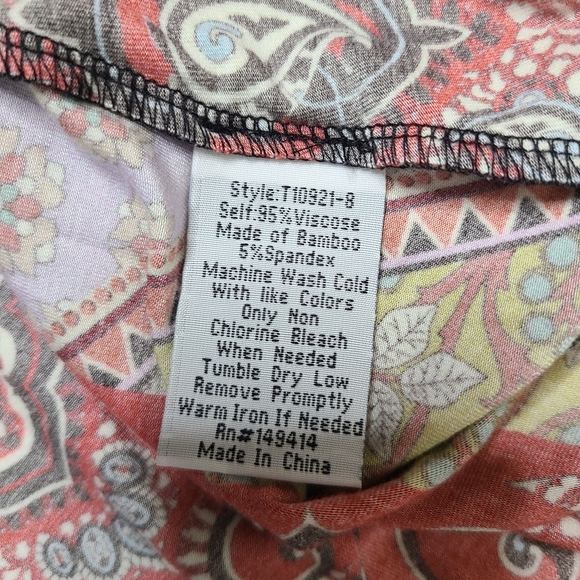 Johnny Was Small Moa Favorite Long Sleeve V Neck Swing Tee - Picture 7 of 7